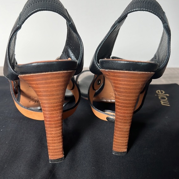 MAJE BIRDY BLACK HAUTE SANDALS SZ 8.5 - Picture 5 of 9